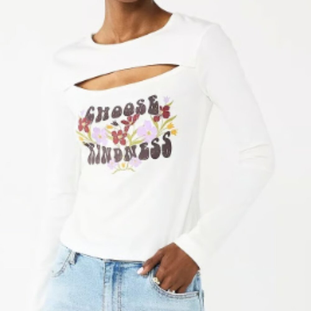 Juniors' SO® "Choose Kindness" Graphic T- Shirt Size Large